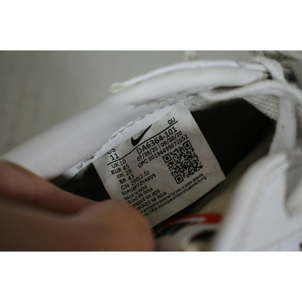 Nike Blazer Low 77 Vintage White Black DA6364 101 Mens 11 O269 - Picture 8 of 8